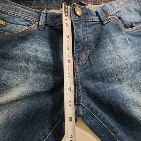 Armani Exchange AX Jeans Women Size 4 Long Medium Wash Blue Denim Bootcut Casual - Picture 7 of 12